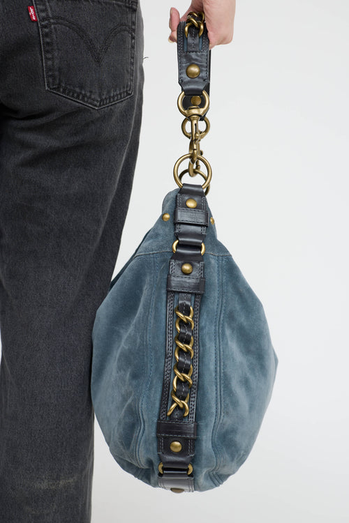 Coach Zoe Suede Shoulder Bag