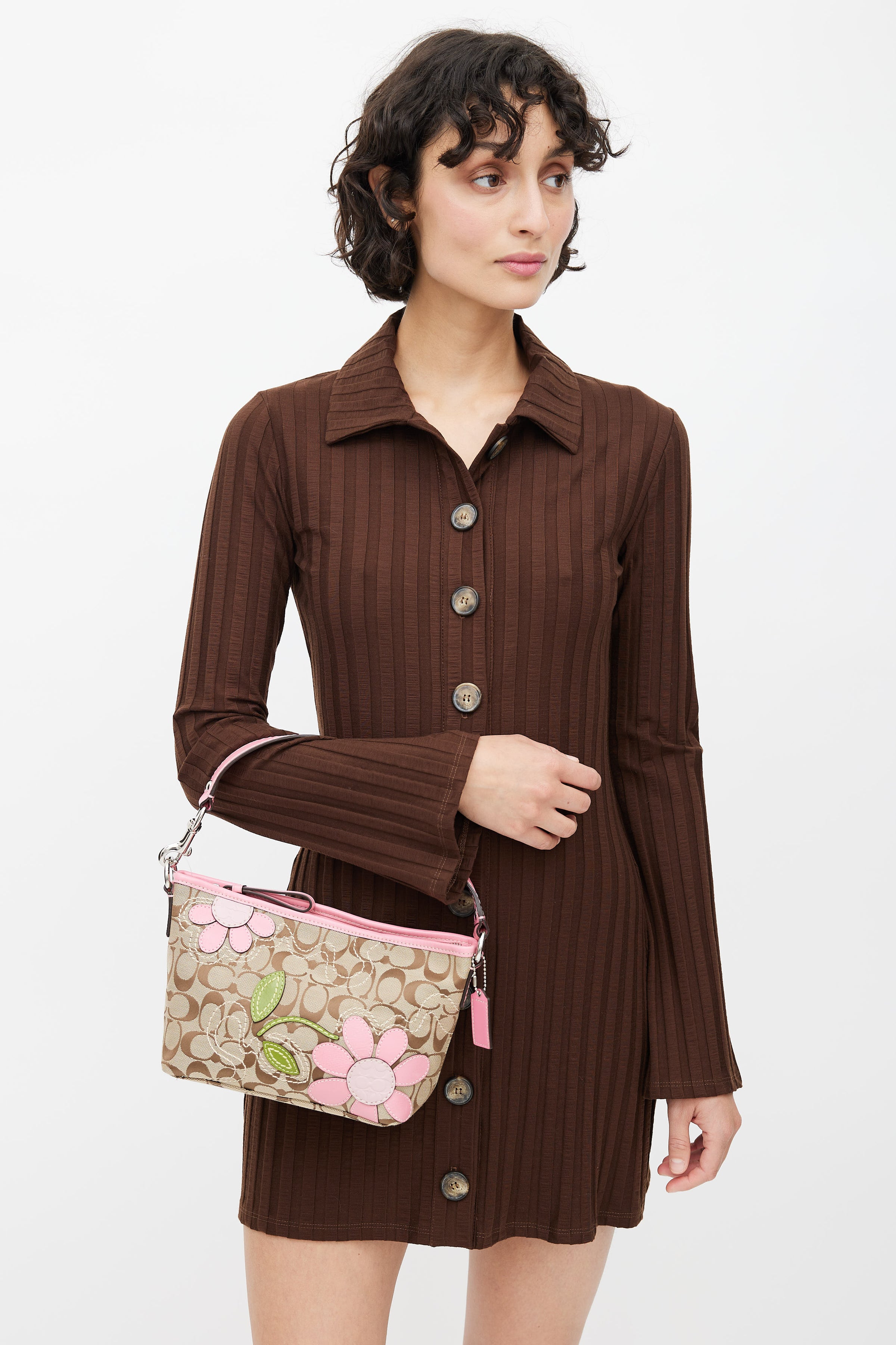 Coach // Brown & Pink Patch Shoulder Bag – VSP Consignment
