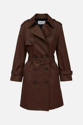 Coach Double Breasted Belted Trench Coat