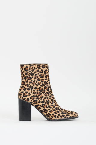 Coach Brown & Black Printed Hair Ankle Boot