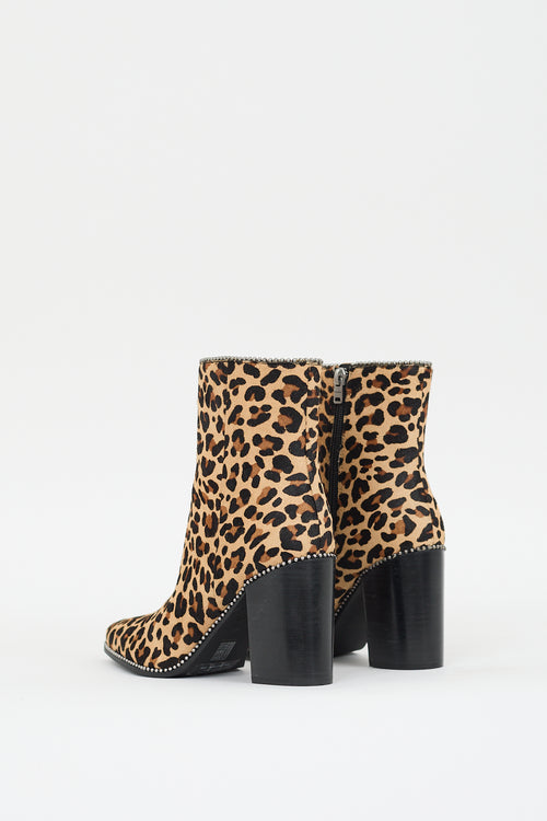 Coach Brown & Black Printed Hair Ankle Boot