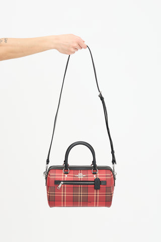Coach Coated Canvas Tartan Rowan Bag