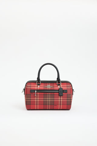 Coach Coated Canvas Tartan Rowan Bag