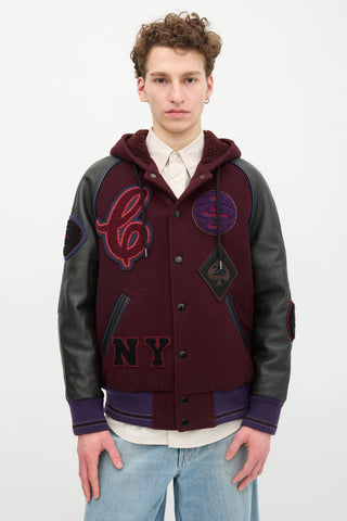 Coach Hooded Varsity Jacket