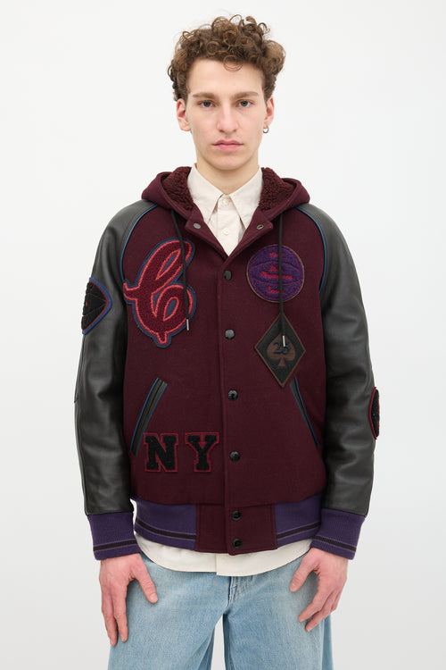 Coach Hooded Varsity Jacket