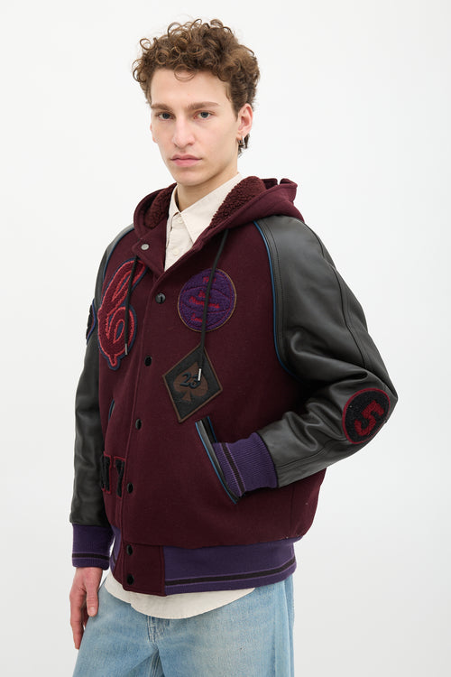 Coach Hooded Varsity Jacket