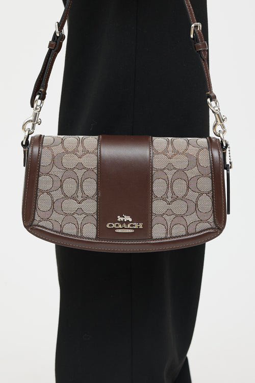 Coach Jacquard Andrea Shoulder Bag