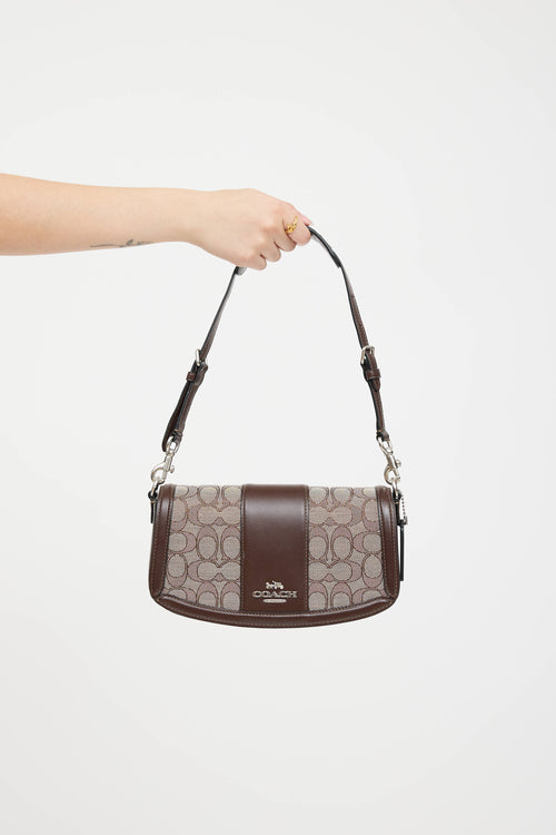 Coach Jacquard Andrea Shoulder Bag