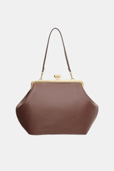 Coach Leather Large Kisslock Frame Bag