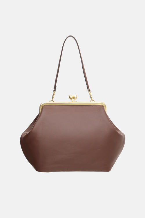 Coach Leather Large Kisslock Frame Bag