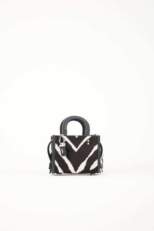 Coach Patterned Hair Rogue 12 Bag