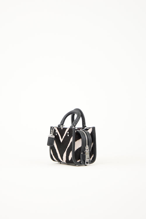 Coach Patterned Hair Rogue 12 Bag