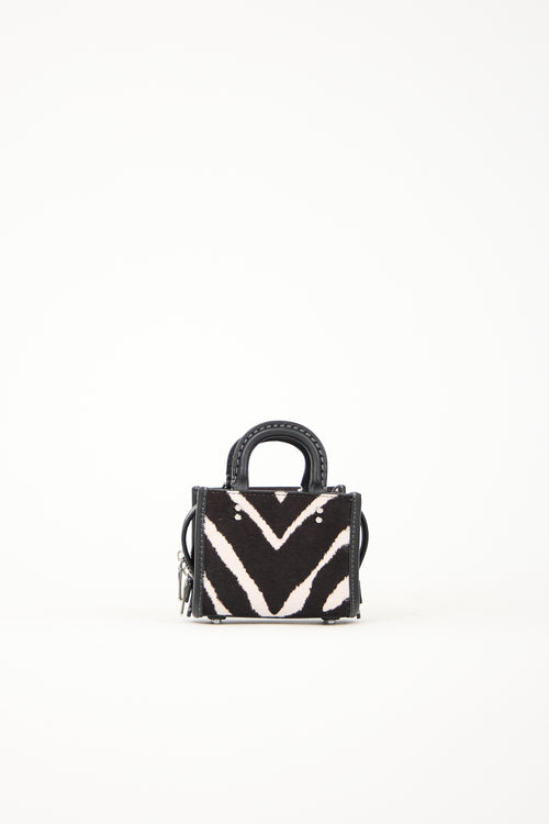 Coach Patterned Hair Rogue 12 Bag