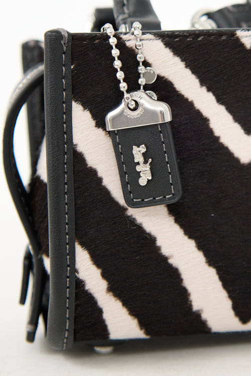 Coach Patterned Hair Rogue 12 Bag