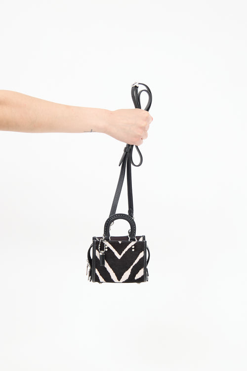 Coach Patterned Hair Rogue 12 Bag