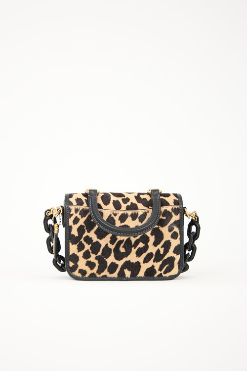 Coach Patterned Hair Rogue Chain Bag