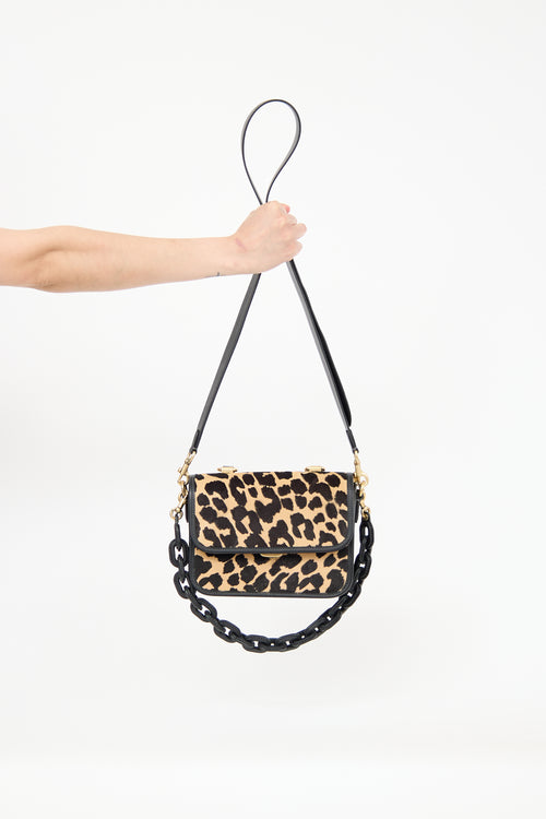 Coach Patterned Hair Rogue Chain Bag