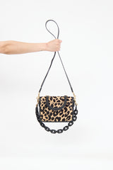 Coach Patterned Hair Rogue Chain Bag