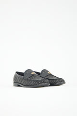 Coach Raffia & Leather Woven Jolene Loafer