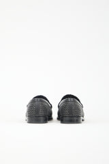 Coach Raffia & Leather Woven Jolene Loafer