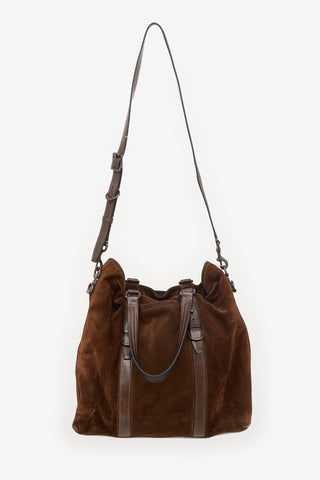Coach Suede & Leather Tote Bag