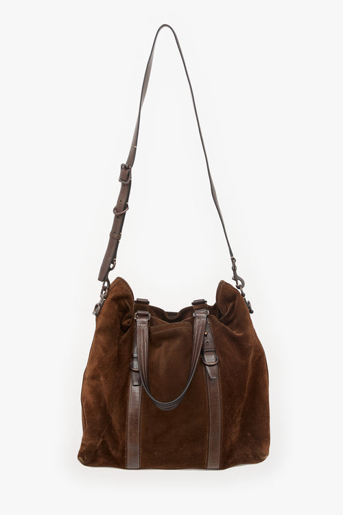Coach Suede & Leather Tote Bag