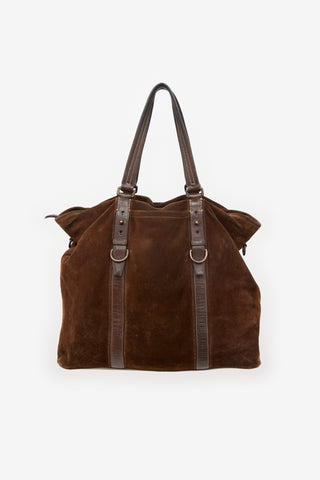 Coach Suede & Leather Tote Bag