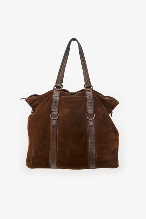 Coach Suede & Leather Tote Bag