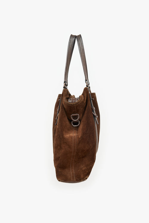 Coach Suede & Leather Tote Bag