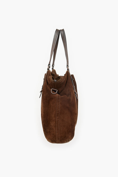 Coach Suede & Leather Tote Bag