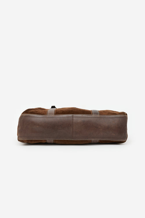 Coach Suede & Leather Tote Bag