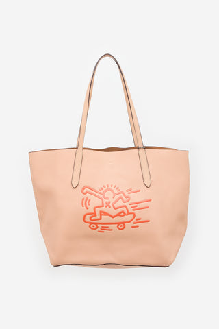 Coach X Keith Haring Leather Tote Bag