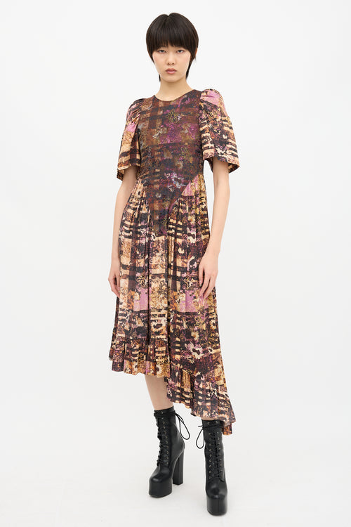 Collina Strada Floral Check Pollinate Dress