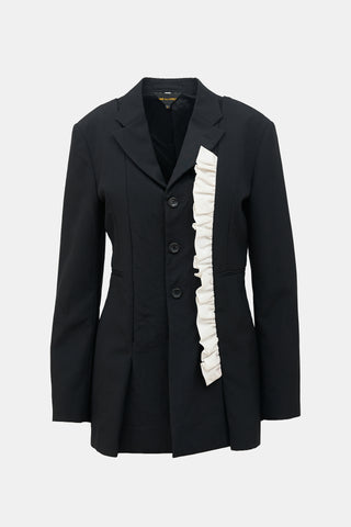 Comme des Garçons 2016 Wool Ruffle Blazer