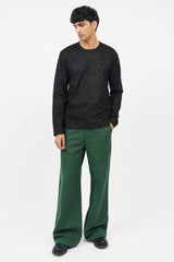 Comme des Garçons Black & Green Faded Long Sleeve Shirt