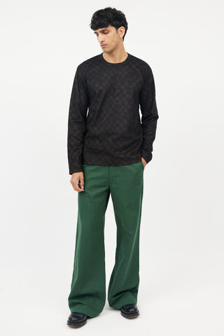 Comme des Garçons Black & Green Faded Long Sleeve Shirt