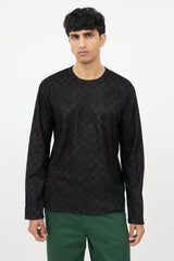 Comme des Garçons Black & Green Faded Long Sleeve Shirt
