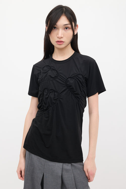 Comme des Garçons Black Heart Ruched T-Shirt