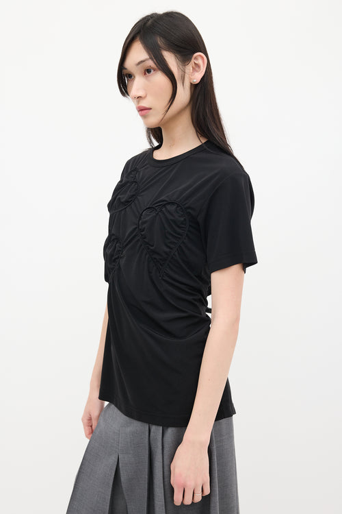 Comme des Garçons Black Heart Ruched T-Shirt