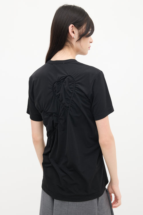 Comme des Garçons Black Heart Ruched T-Shirt