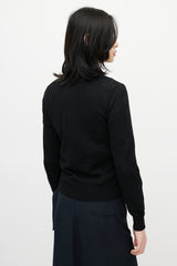 Comme des Garçons Black Knit & Lace Front Cardigan