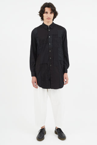 Comme des Garçons Black Patchwork Panelled Shirt