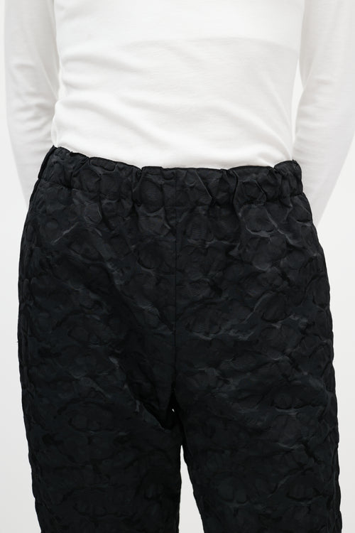 Comme des Garçons Black Textured Nylon Pant