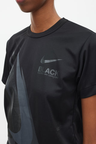 Comme des Garçons Black X Nike Logo Printed T-Shirt