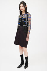 Comme des Garçons Brown & Multicolour Striped Deconstructed Skirt