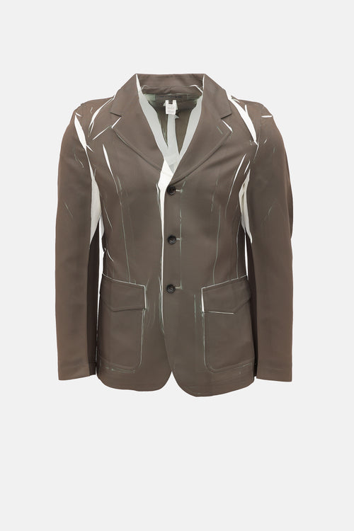 Comme des Garçons Creased Trompe L'oeil Blazer