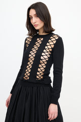 Comme des Garçons FW 2004 Lace Up Panel Sweater