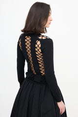 Comme des Garçons FW 2004 Lace Up Panel Sweater