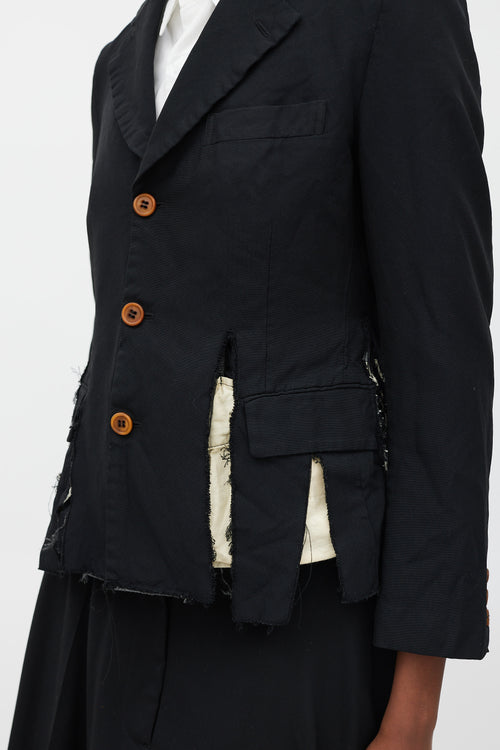 Comme des Garçons FW 2014 Black Deconstructed Blazer