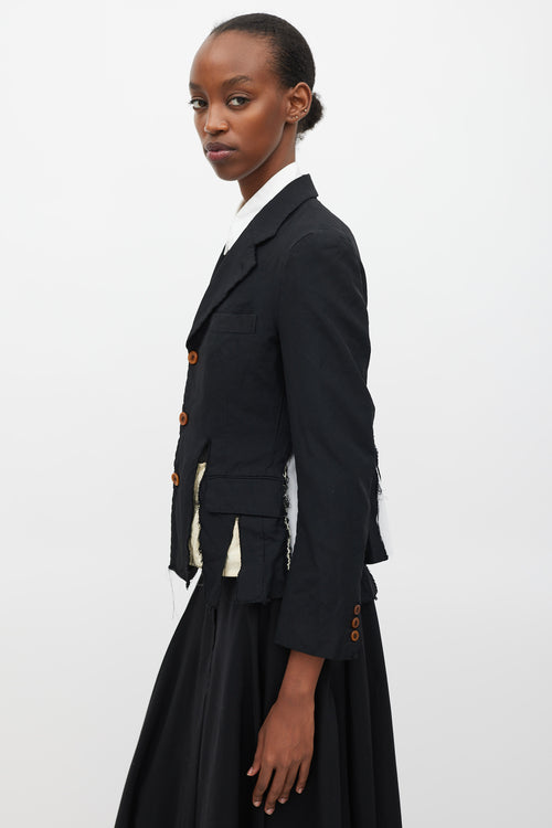 Comme des Garçons FW 2014 Black Deconstructed Blazer